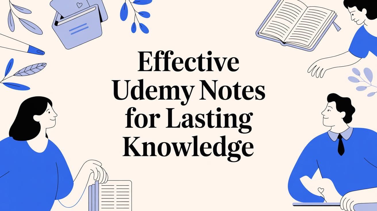 Come prendere appunti efficaci sui corsi Udemy