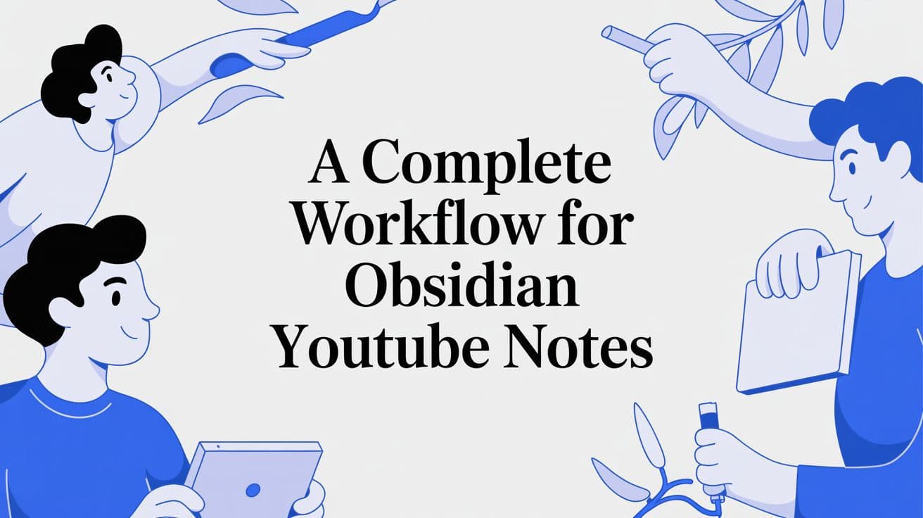 Obsidian YouTube 노트를 위한 완전한 워크플로