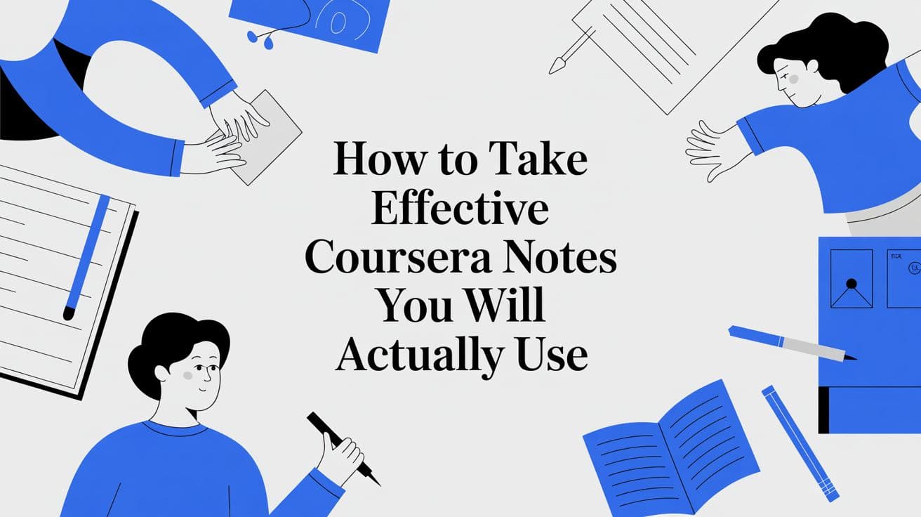 Come prendere appunti sui corsi Coursera