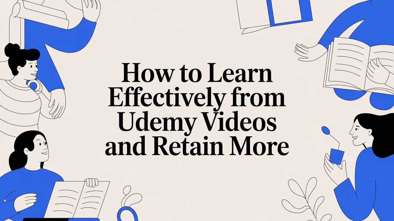 How to Learn Effectively from Udemy Videos and Actually Retain Information