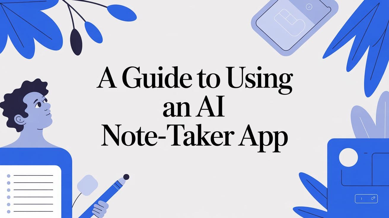 A Guide to Using an AI Note-Taker App