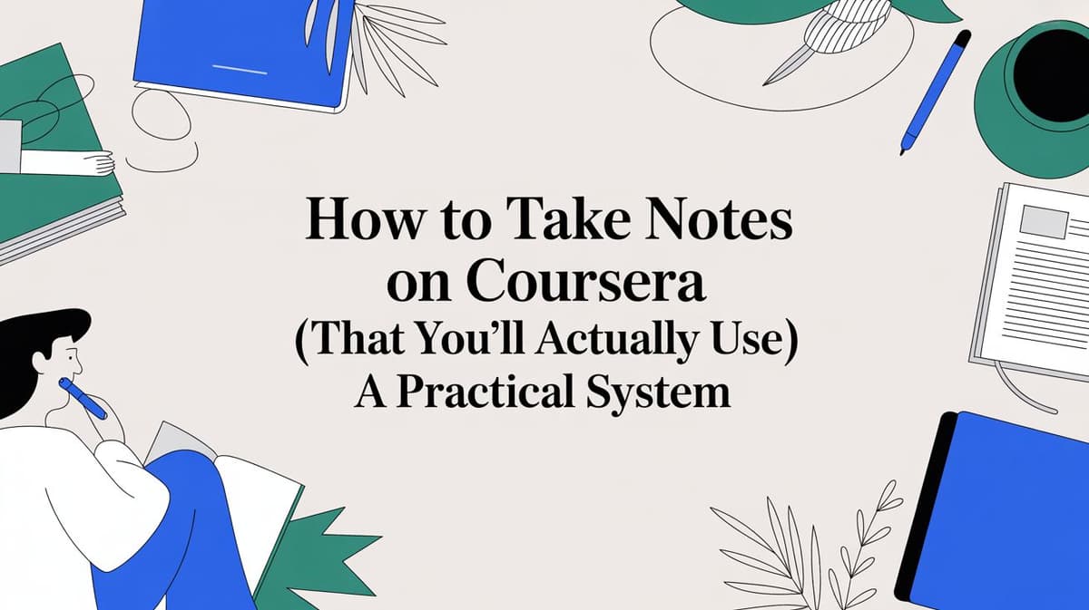 Cómo tomar apuntes en Coursera (que realmente usarás) | HoverNotes