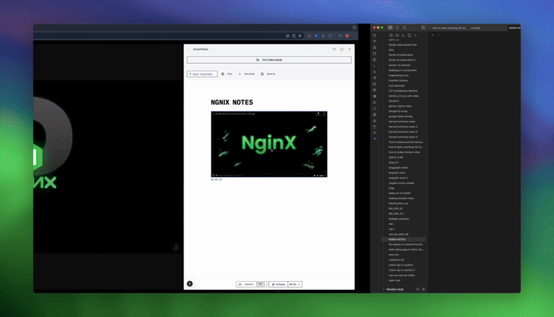 HoverNotes Demo - Take notes on any video across the web